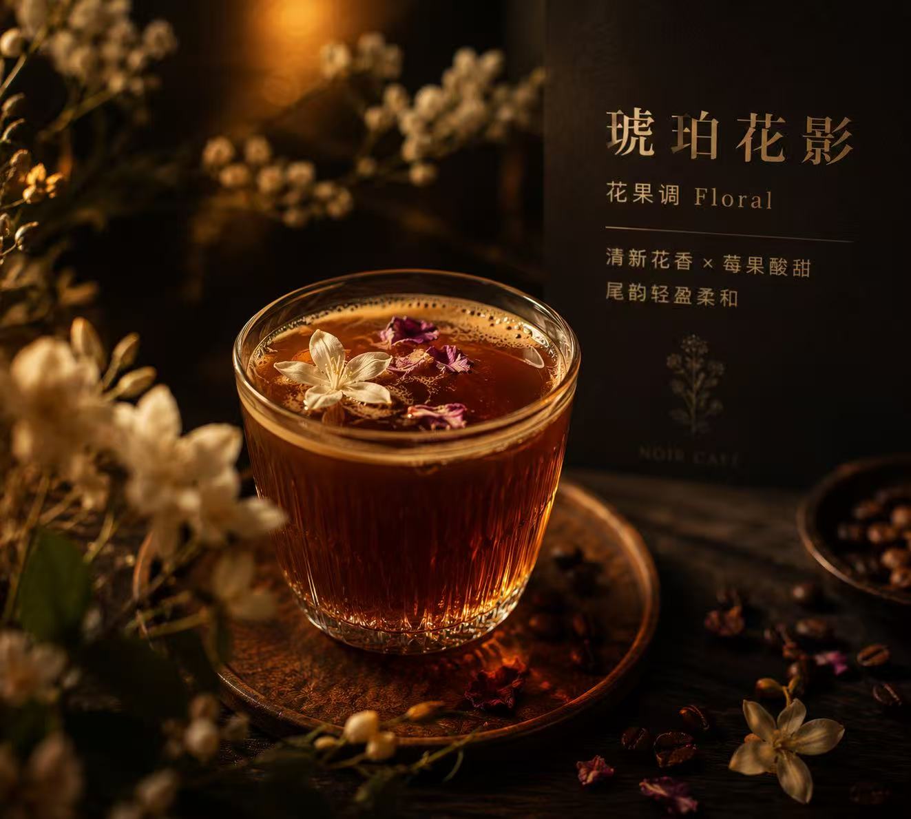 琥珀花影